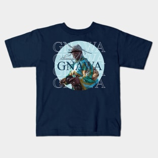 gnawa music of morocco and spirit LIGHT BLUE DESGIN T-shirt Kids T-Shirt